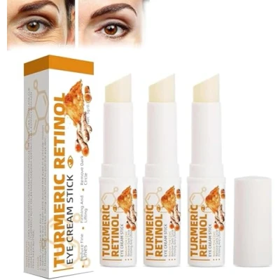 Abbildung von 3 PCS Eye Bags, for Turmeric Retinol Cream Stick, Anti Aging Under Cream, Hydrating Balm Stick Dark Circles, Puffiness, and Fine Lines Reduction