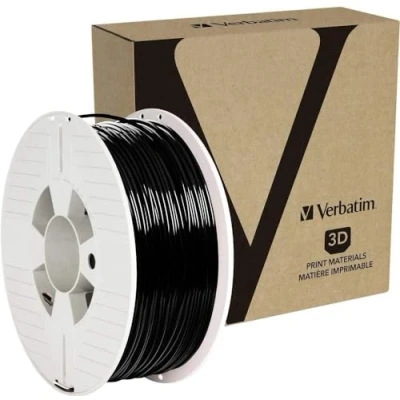 Abbildung von Verbatim PET G Filament 3D Druck, 2,85mm, 1kg, Polyethylenterephthalat Glykol zur Materialextrusion, für Drucker und Stift, aus G, schwarz