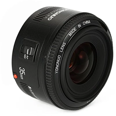 Abbildung von YONGNUO YN35 35mm F2 Objektiv 1: 2 AF/MF Weitwinkel Fest/Prime Autofokus für Canon EF Befestigung EOS Kamera + NAMVO Diffusor