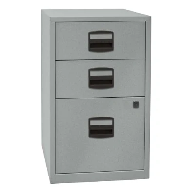 Abbildung von Bisley Home Beistellschrank PFA, 2 Universalschubladen, 1 HR Schublade, Metall, 355 Silber, 40 x 41.3 67.2 cm