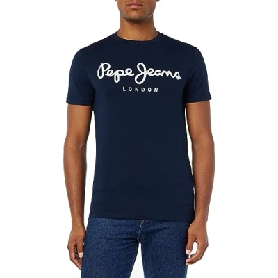 Abbildung von Pepe Jeans Herren Original Stretch N T Shirt, 595marineblau, S EU