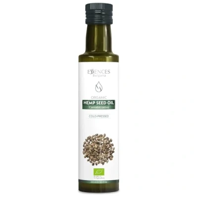 Abbildung von Essences Bulgaria Bio Hanfsamenöl Kaltgepresst 250ml 100% Naturrein Nativ Aus Eigenem Familienunternehmen Extra Premium Qualität Ohne Konservierungsstoffe Gentechnik Vegan