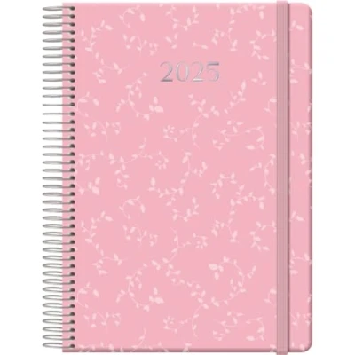 Abbildung von Dohe Kalender 2025, Tag pro Seite, A5 (14 x 20 cm), 12 Monate Januar bis Dezember, fester Einband, Spanischer Planer, Büromaterial Aruba Rosa