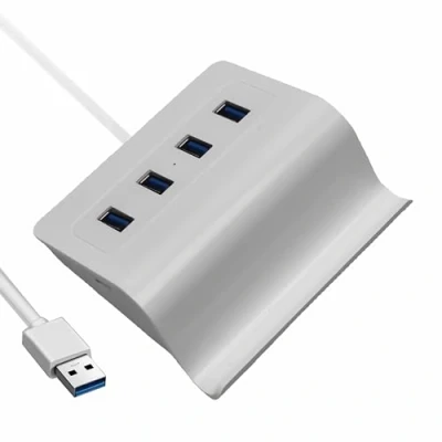 Abbildung von M49CS 5 in 1 USB 3.0 Hub mit 4 Anschlüssen, Multifunktionaler Handyhalter für Smartphone, PC und Laptop, Schnelle Datenübertragung, Kompatibel Windows/Mac/Linux