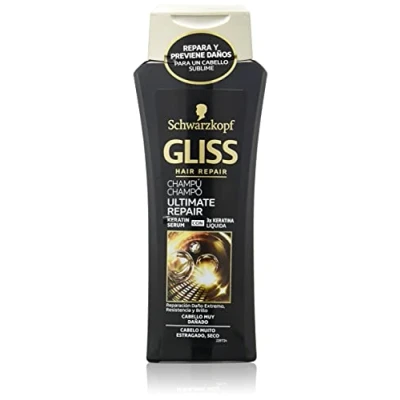 Abbildung von Schwarzkopf Gliss ULTIMATE Repair Ultra Shampoo für geschädigtes &amp; trockenes Haar (6 x 250 ml) mit flüssigem Keratin und Perlserum, 90% mehr Widerstandskraft Glanz