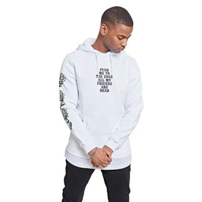 Abbildung von Mister Tee PUSH ME Hoody Kapuzenpullover, Herren, Größe: Medium, White