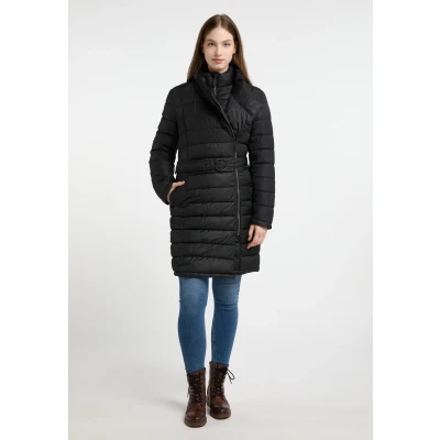 Abbildung von DREIMASTER Klassik Damen Wintermantel mit Wattierung L / Schwarz 100% Polyester
