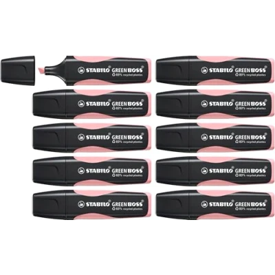 Abbildung von Umweltfreundlicher Textmarker STABILO GREEN BOSS Pastel 10er Pack rosiges Rouge