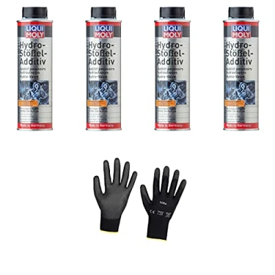 Abbildung von Iloda 4xOriginal Liqui Moly 300ml Hydrostößel Additiv 1009 Schutzhandschuhe