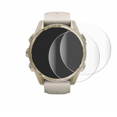 Abbildung von BROTECT 2 Stück Full Cover Schutzfolie für Garmin Fenix 8 (43 mm) Screen Displayschutz Folie [3D Curved, Anti Fingerprint, Kristall Klar]