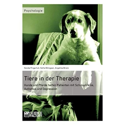 Abbildung von Tiere in der Therapie. Hunde und Pferde helfen Patienten mit Schizophrenie, Autismus Depression