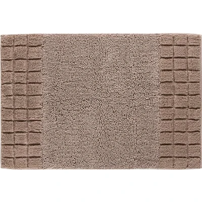 Abbildung von Linea Due Badematte, wendbar, sehr weich, saugfähig und rutschfest, Baumwolle, 70 x 120 cm, Braun, b4115 023207212
