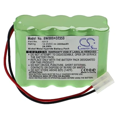 Abbildung von vhbw Akku kompatibel mit Cardioline AR1200, AR1200 ADV, View FC1400 Medizintechnik (2000mAh, 12V, NiMH)