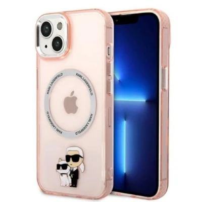Abbildung von KARL LAGERFELD KLHMP14MHNKCIP Hülle für iPhone 14 Plus 6,7&quot; hardcase Rosa Iconic