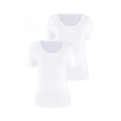 Abbildung von Lascana 2erPack Tshirt basic, Damen, Größe: 48/50, Weiß