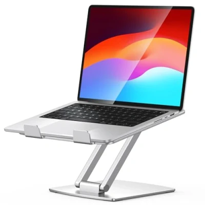 Abbildung von CIRYCASE Laptop Ständer, Aluminium Ergonomischer Stand, Laptopständer Höhenverstellbar Faltbar, Belüftet Kühlung &amp; Tragbar Notebook Ständer Kompatibel mit MacBook Air/Pro, Allen Laptops 10 16&quot;