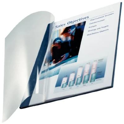 Abbildung von Leitz 73980035 Buchbindemappe impressBIND, Soft Cover, A4, 3,5 mm, 10 Stück, blau