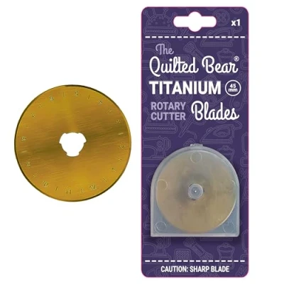 Abbildung von Steppbär 45mm Titan Rotary vergoldet Ausdauerklinge Geeignet für OLFA und Fiskars