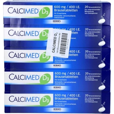 Abbildung von Calcimed D3 600 mg/400 I.E. Brausetablet 100 St