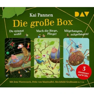 Abbildung von die große Box. Du spinnst wohl! Mach Biege, Fliege! Mitgehangen, mitgefangen!: Szenische Lesungen mit Musik Jens Wawrczeck, Felix von ... CDs) (Die Abenteuer Bisy und Karl Heinz)