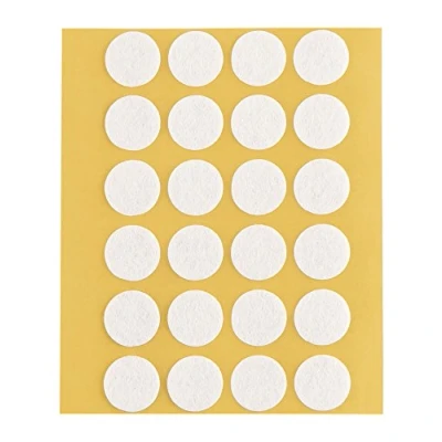 Abbildung von peha Filzgleiter Kratzschutz f. Vasen und Deko Gegenstände selbstklebend, Soft 1,0 mm stark, weiß, rund 13 (24 STK.)
