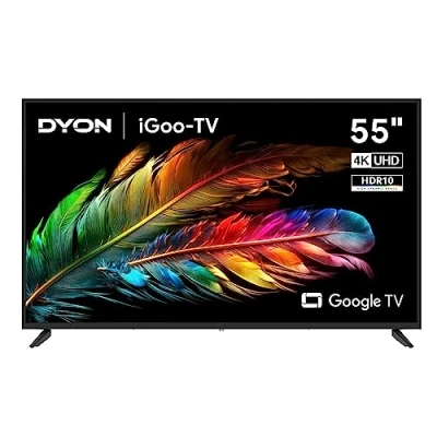 Abbildung von DYON iGoo TV 55U 139cm (55 Zoll) Google (4K UHD, HD Triple Tuner, Prime Video, Netflix, Play Store für DAZN, Disney+, Apple TV+, Paramount+, waipu.tv UVM., Assistant) [Mod. 2023]