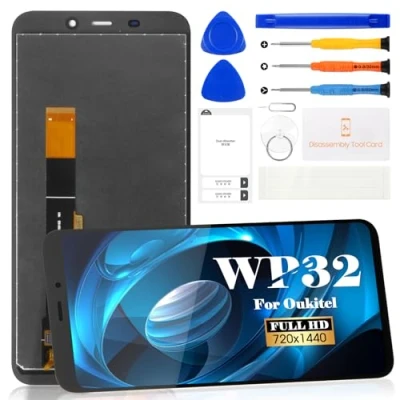Abbildung von SRJTEK Ersatz Touch Digitizer für Oukitel WP32 LCD Display (Schwarz, ohne Rahmen)