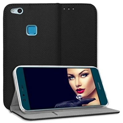 Abbildung von mtb more energy® Schutz Tasche Bookstyle für Huawei P10 Lite (5.2&#039;&#039;) schwarz Kunstleder Cover Hülle Case