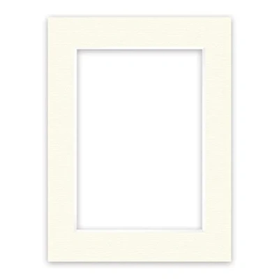 Abbildung von nielsen Conservation Passepartout Karton 2,2 mm Außenformat 30x40 cm für Bildformat 20,5x29,5 (auch DIN A4) Cremeweiß strukturierte Oberfläche