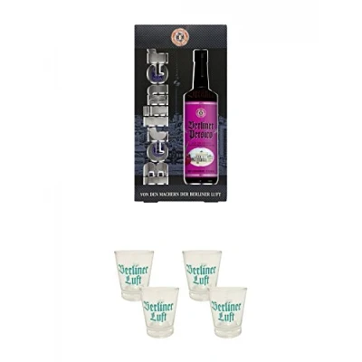 Abbildung von Berliner Persico Sauerkischlikör in Geschenkpackung mit 2 Gläsern 0,7 Liter + Luft Shot Glas 4cl Stück