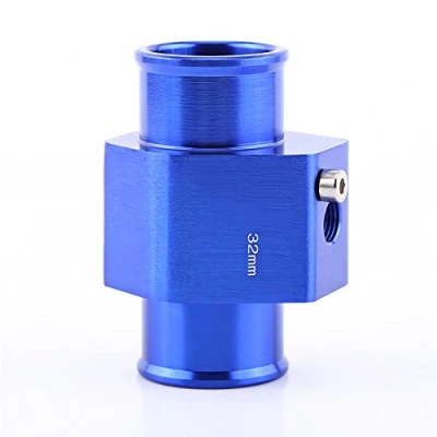 Abbildung von Qiilu Wassertemperaturanzeige, Universal Temperatursensor Adapter für Autos, aus Metall, Dichtung Wassertemperatur, Schlauch, Temperatur, Sensor (32 mm)