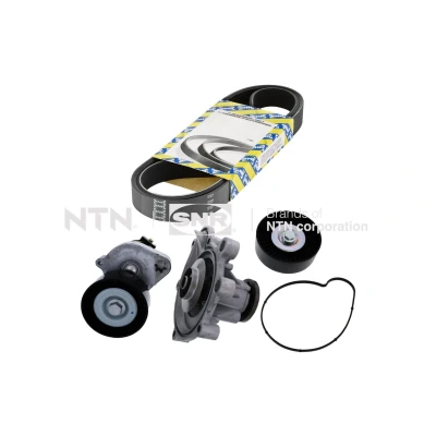 Abbildung von SNR KAP851.070 Wasserpumpe + Keilrippenriemensatz MERCEDES BENZ: C Klasse T modell, E Limousine, modell