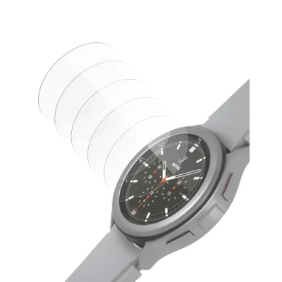Abbildung von Sinoacc 6 Stück Schutzglas Für Galaxy watch 4 classic 46mm Panzerglas, HD Anti Fog Gehärtetes Glas Schutzfolie Samsung Displayschutz Zubehör