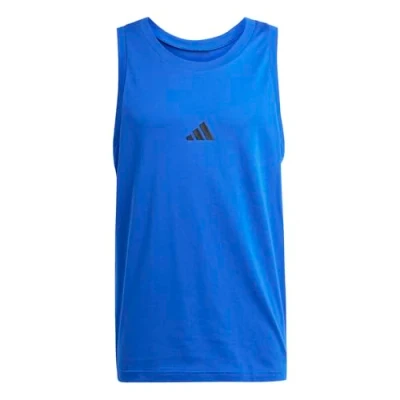 Abbildung von adidas Herren Essentials SMALL Logo Single Jersey Tank TOP, Team royal Blue/Black, XS