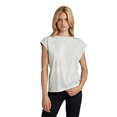 Abbildung von G STAR RAW Damen Adjustable Back Graphic Top, Blau (iceberg green spray inside D21211 4107 D055), S
