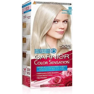 Abbildung von Garnier Color Sensation — Platinum Ash Blonde Permanent Dye S9, erhältlich in mehr als 20 Farbtönen 3 Stück