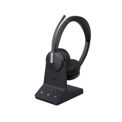 Abbildung von Yealink WH64 Dual UC Headset inkl. Basisstation Universelle Kompatibilität, Zwei Ohr Design, Geräuschunterdrückung, USB Anschluss