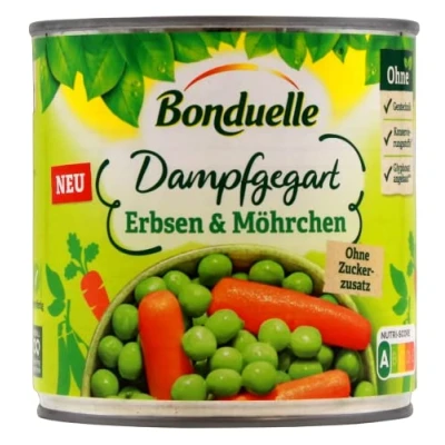 Abbildung von Bonduelle Erbsen &amp; Möhrchen dampfgegart, 6er Pack (6 x 265g)