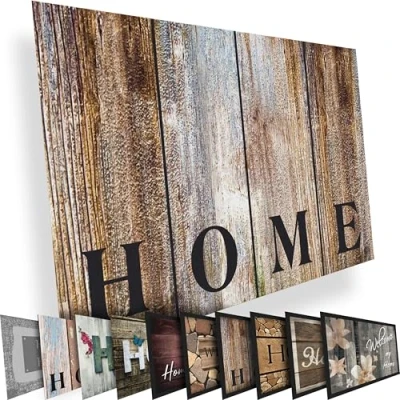 Abbildung von Valia Home Hochwertige Fußmatte 60x80 cm (Large) Schmutzfangmatte für Innen &amp; Außen, rutschfest mit hoher Saugkraft vielseitige Designs, ideal Haustür, Terrasse, Eingangsbereich Flur