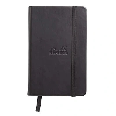 Abbildung von Rhodia 118569C Web Notebook (elfenbein, 90 g, DIN A6, 10,5 x 14,8 cm, liniert, dot grid) 1 Stück schwarz
