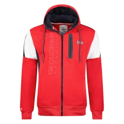 Abbildung von Geographical Norway Herren Fagozip Men Kapuzenpullover, Rouge, S