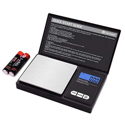 Abbildung von UNIWEIGH Grammwaage,200 gx0.01 g(7.05 oz x 0.001 oz) Digitale Taschenwaage,Elektronische Smart Weigh Waage,Tragbare kleine Schmuckwaage Gramm und Unzen,Miniwaage mit LCD Display,Tara