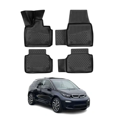 Abbildung von OMAC 1243444 Fußmattensatz Gummi, TPE (thermoplastischer Elastomer) 4 schwarz BMW:
