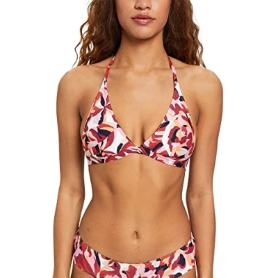 Abbildung von Esprit Carilo Beach Padded Halterneck Bikinitop, Damen, Größe: 36xC, Dark red