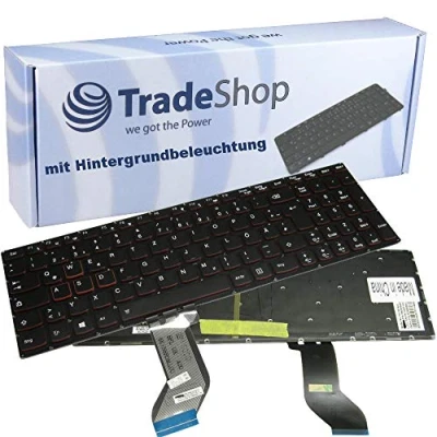 Abbildung von Trade Shop Original Laptop Notebook Tastatur Keyboard Deutsch QWERTZ für Lenovo IdeaPad Y700 15ISK 17ISK ersetzt SN20H54513 SN20H54540 Beleuchtung