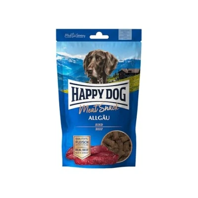 Abbildung von Happy Dog 60701 Meat Snack Allgäu Leckerli für Sensible Hunde aus getrocknetem Rindfleisch 75 g Inhalt