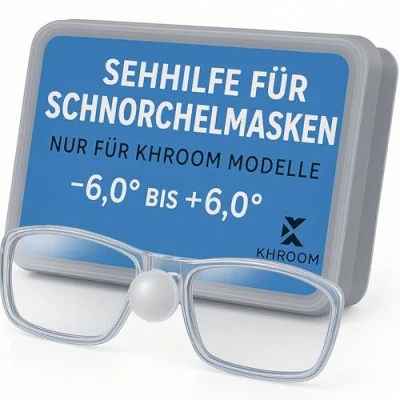 Abbildung von Khroom Schnorchel Schnorchelmasken Brillengläser Sehhilfe von 6.0 bis +6.0 Dioptrien