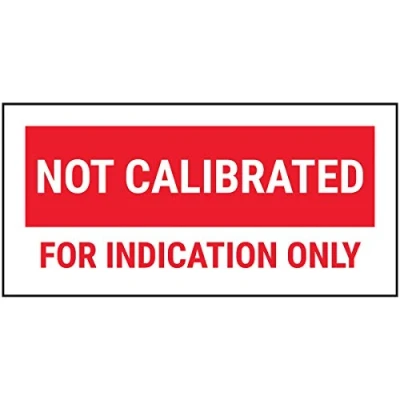 Abbildung von VSafety Aufkleber &quot;Not Calibrated For indicicated Only&quot;, Rot, 51 x 25 mm, Rolle mit 250 Stück