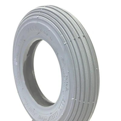 Abbildung von CST Rollstuhlreifen 7 x 1 3/4, auch 175x40, grau, Reifen mit Rillenprofil Leichtlauf, 2,5 bar (36 PSI), passend für manuellen Rollstuhl, Top Qualität