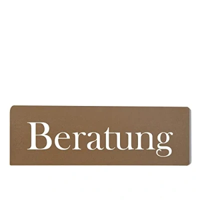 Abbildung von Homeyourself Beratung Dekoschild Türschild braun zum kleben